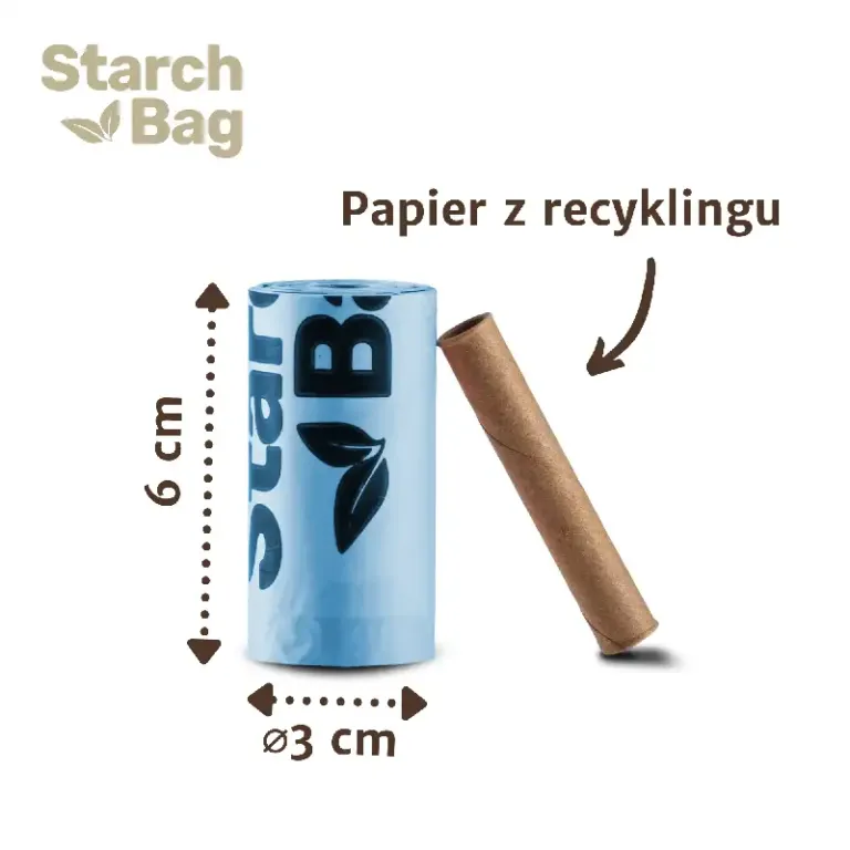 starch bag niebieski wymiary