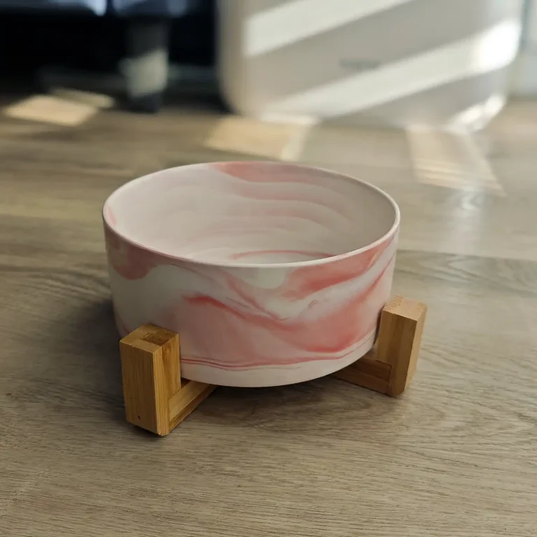 Marmurowa miska ceramiczna dla psa i kota - obrazek 2