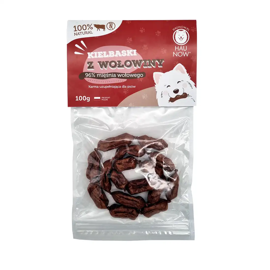 Kiełbaski z wołowiny dla psa