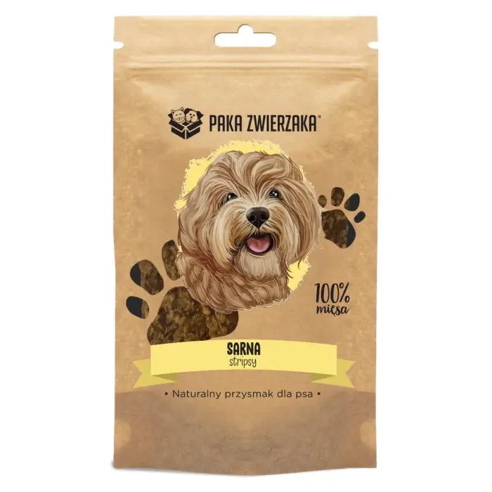 Paka Zwierzaka Stripsy Sarna 100% (70g)