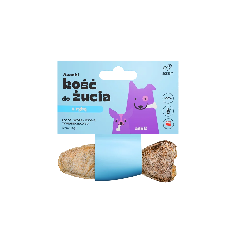 AZANKI Kość z łososiem 12cm
