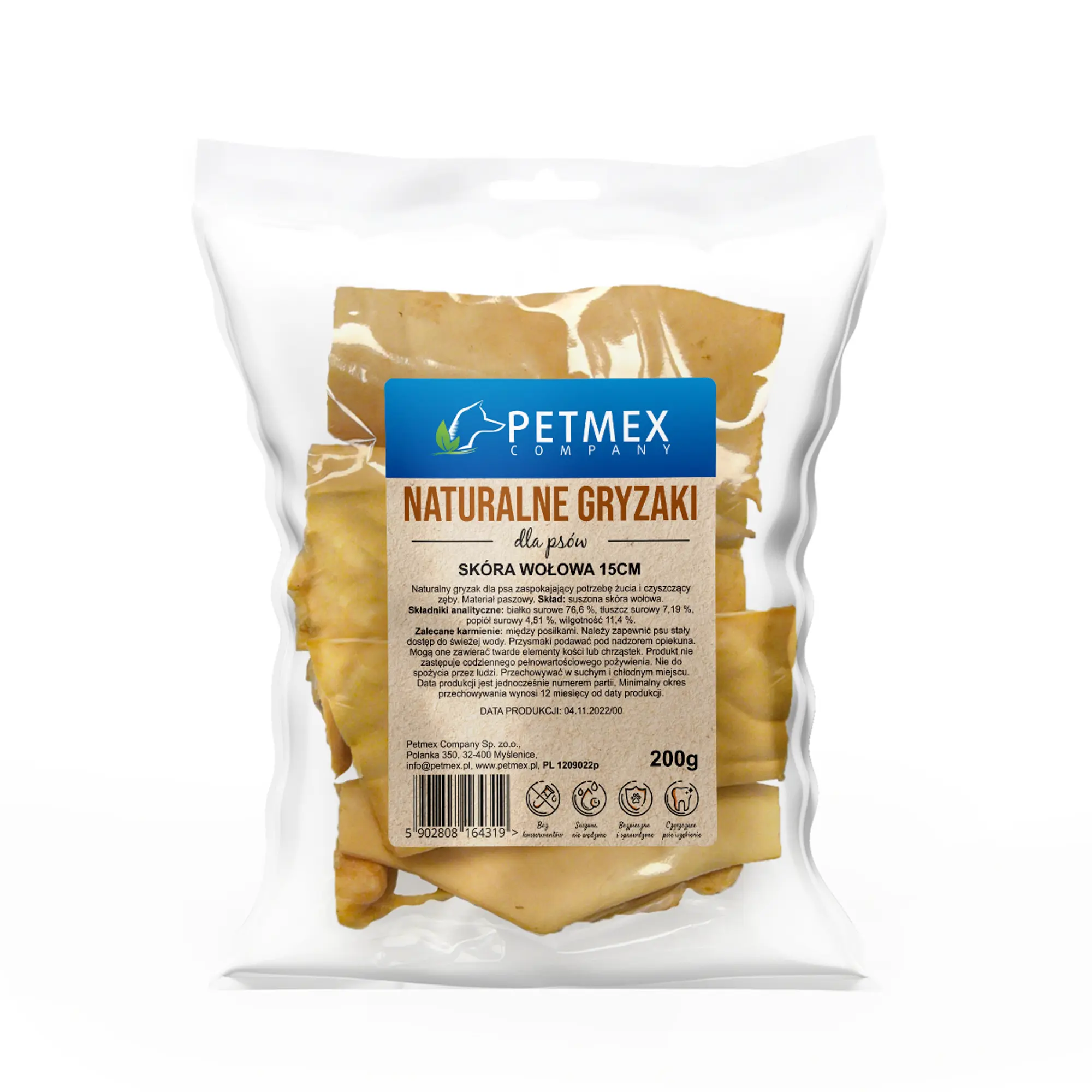 PETMEX – Skóra wołowa 15 cm 200 g