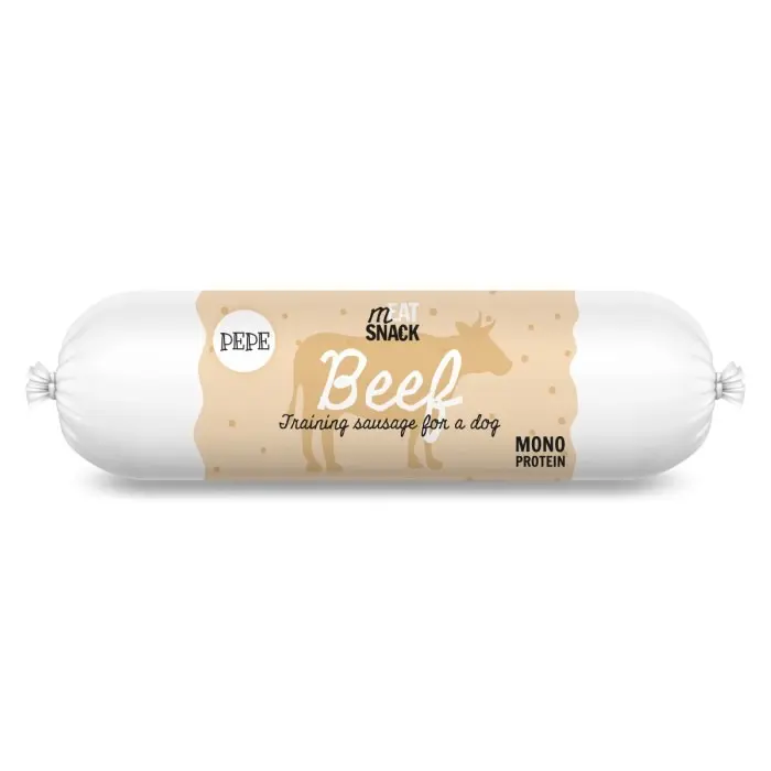 PAKA ZWIERZAKA Kiełbaska treningowa PEPE Beef 200g