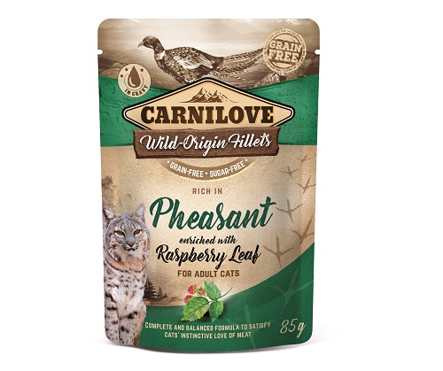 CARNILOVE saszetka dla kota z bażantem 85g