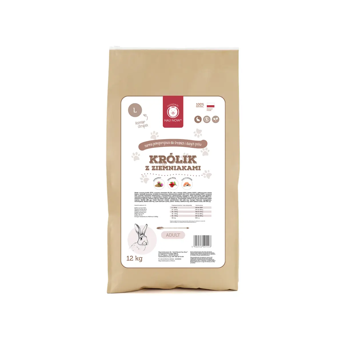 Karma sucha Królik ADULT 12kg L
