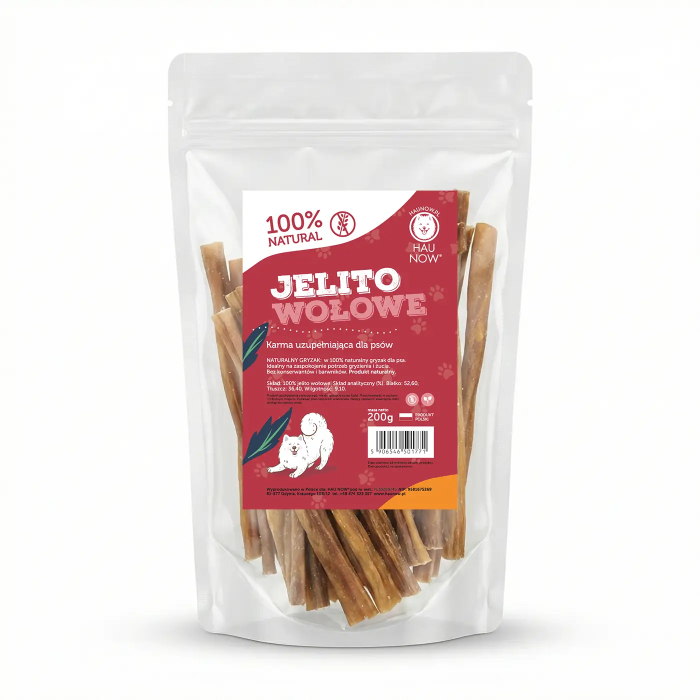 Hau Now Jelito wołowe dla psa