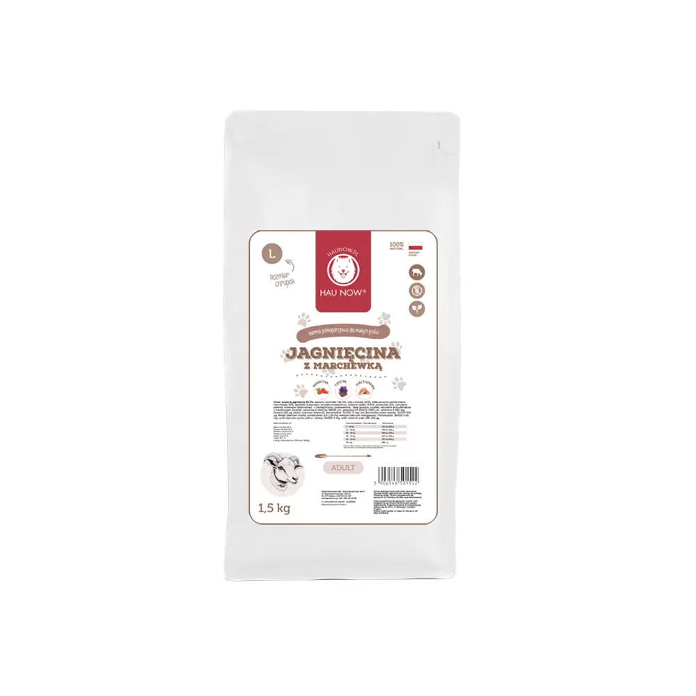 Karma sucha Jagnięcina z marchewką ADULT 1.5kg L